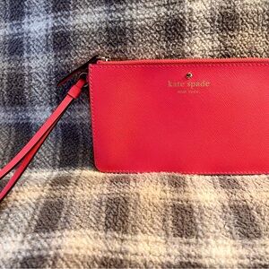 Kate Spade Hot Pink Saffiano Leather Wristlet